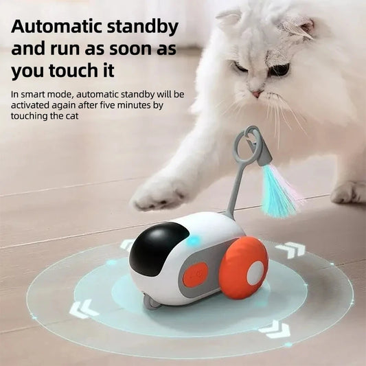 Turbo Tail Cat Toy Three Modes Interactive Electronic Smart Cat Toy Remote Control Rechargeable Automatic Moving  Cat Exercise - Livandy